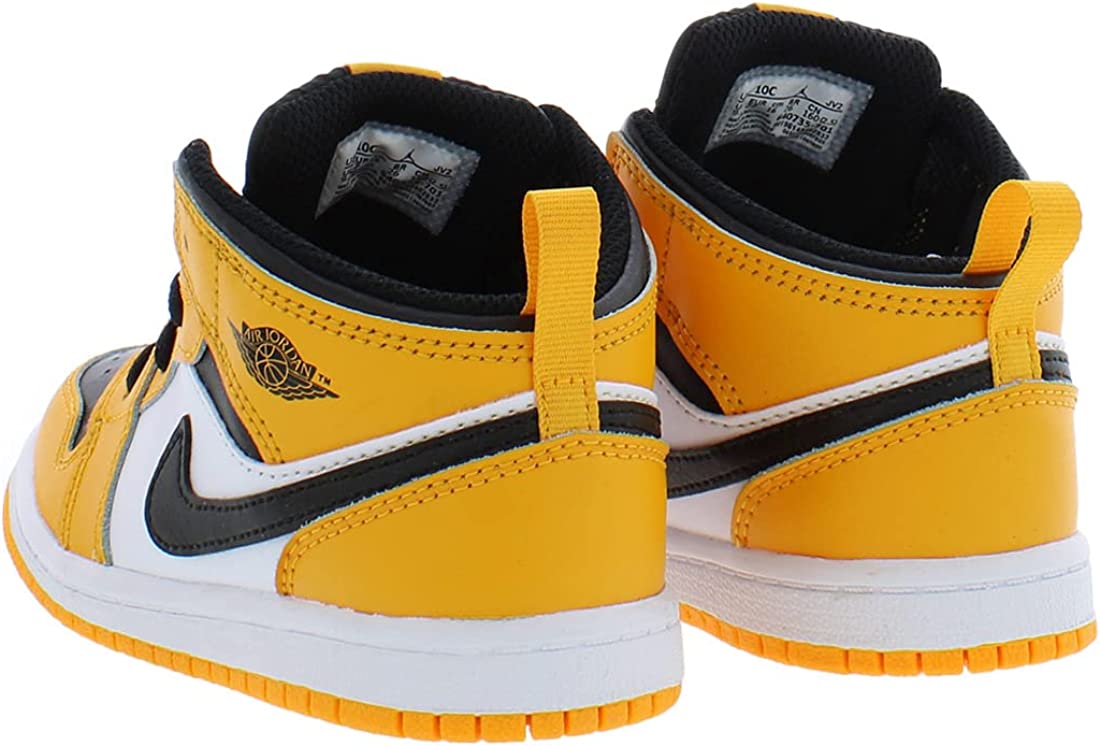 Air Jordan 1 Mid Toddler Taxi/Black-White  640735-701