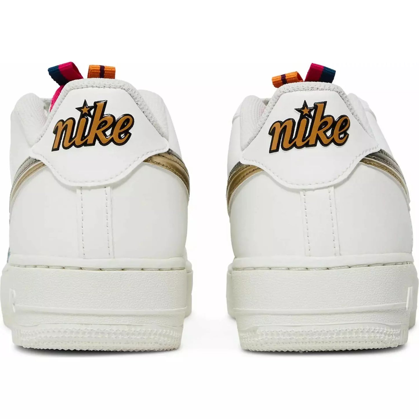 Nike Air Force 1 LV8 Double Swoosh Silver Gold Big Kid's (GS) DH9595-001