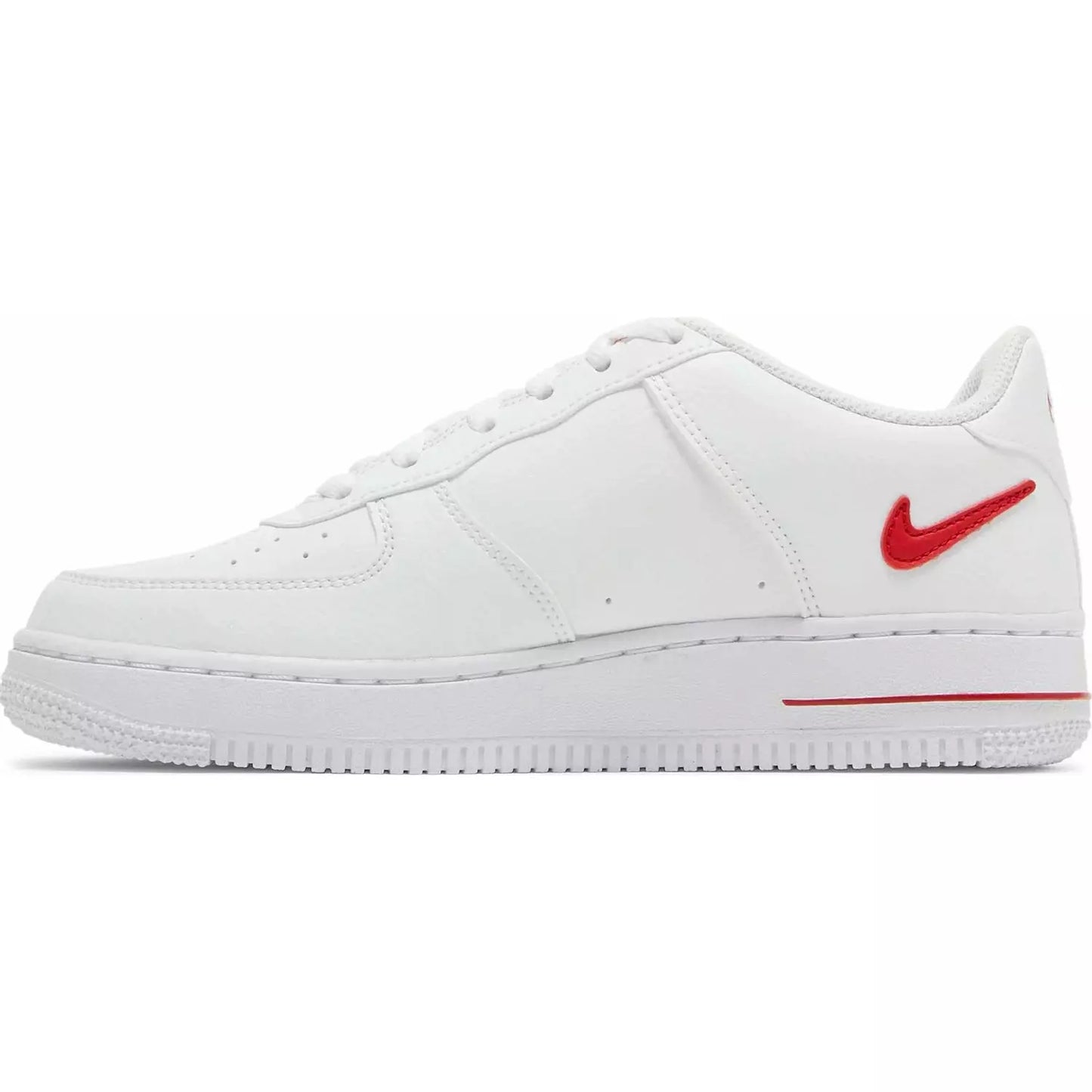 Air Force 1 GS Big Kid's 'Cut-Out Swoosh - White University Red' DR7970-100