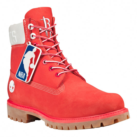 Timberland Men's X NBA Houston Rockets Boots Red/White TB0A249EL61